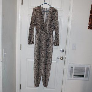 Snake Print Jumpsuit, LINI Women Small